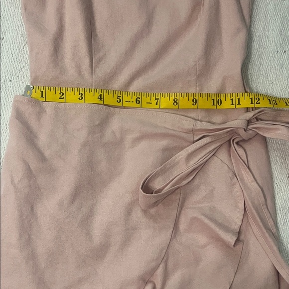 Chic Blush Wrap Mini Dress - Picture 4 of 4